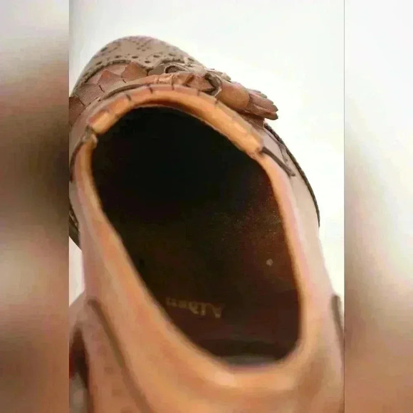 Stunning ALDEN Light Brown Leather  Tassel Kilted Brogue Wingtip Shoes 11D USA - Picture 11 of 11